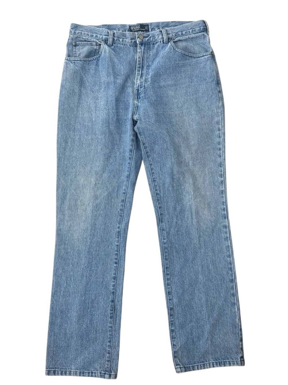 Vintage Polo Ralph Lauren Jeans Mens 36x34 Light Wash Straight Leg Y2K Denim